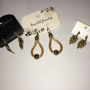 Bundle of 3 Fashion Jewelry Earrings